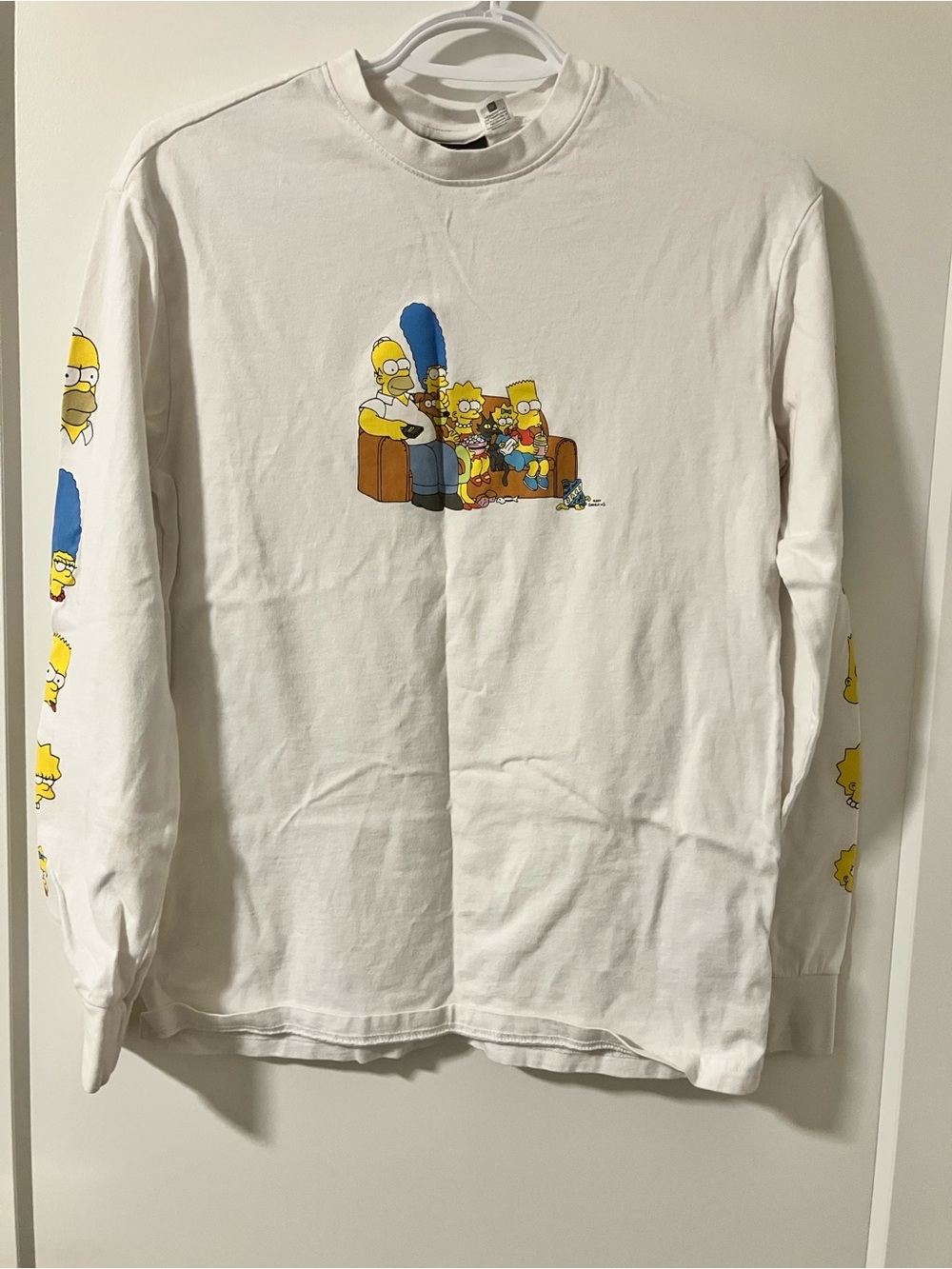 The Simpsons White Long-Sleeve Top